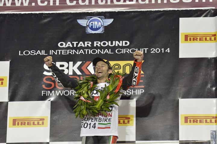 Sylvain Guintoli is 2014 World SBK Champion on his Aprilia RSV4