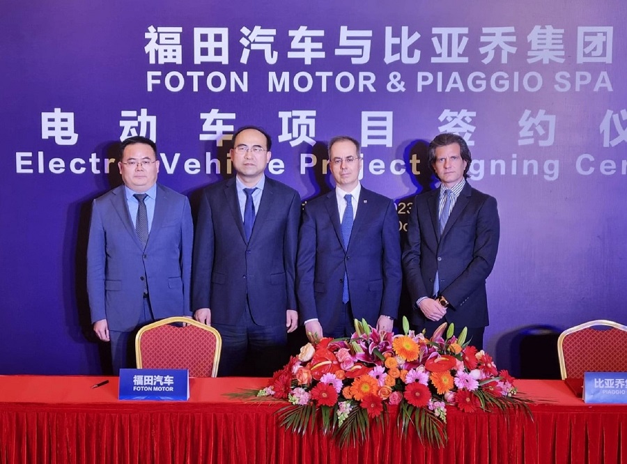 Contract signed in Beijing for joint development of a new range of electric Porter models to be produced in Pontedera and marketed by the end of 2024